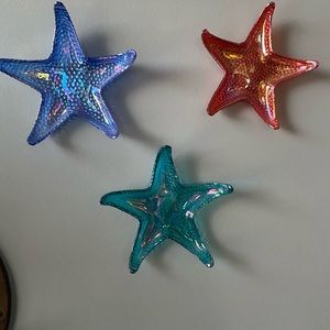 Set of 4 starfish dishes